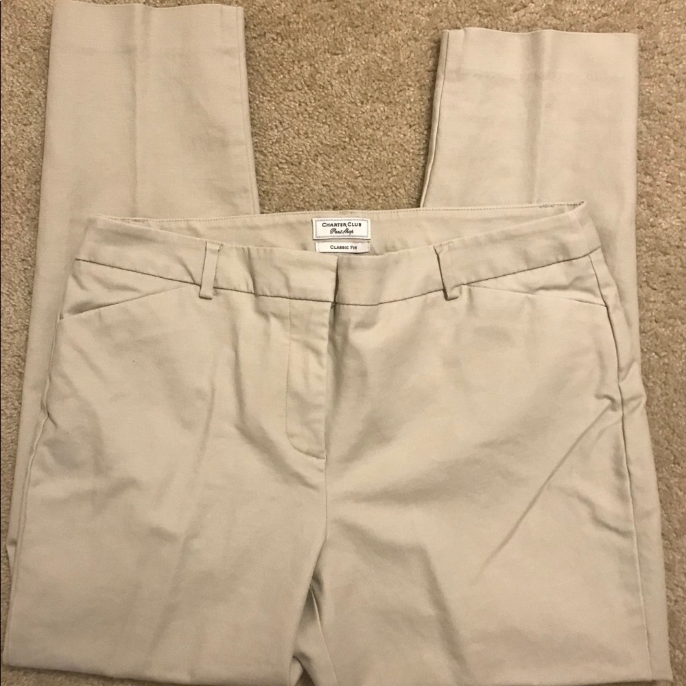 Charter Club Khakis Cropped Pants